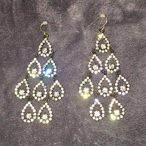 J. Crew statement crystal earrings